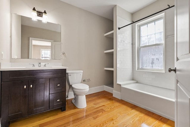20 Winfield St Unit 1, Boston, MA 02127 - full bathroom with vanity, wood finished floors, and shower / bath combination