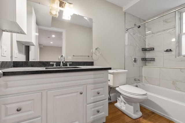 20 Winfield St Unit 1, Boston, MA 02127 - full bath with wood finished floors, vanity, and  shower combination