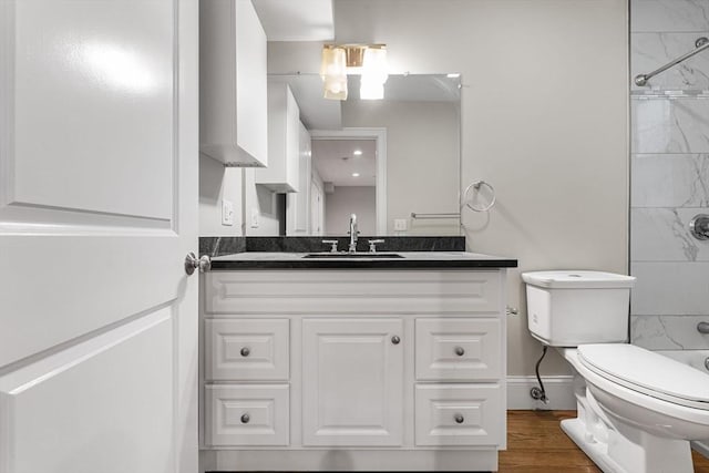 20 Winfield St Unit 1, Boston, MA 02127 - full bath with vanity, a shower, and wood finished floors