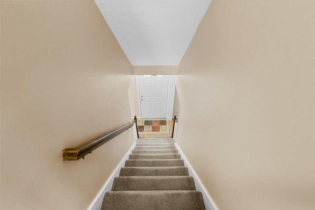 19 Camelot Ct Unit 19, Stoughton, MA 02072 - stairs with baseboards and carpet flooring