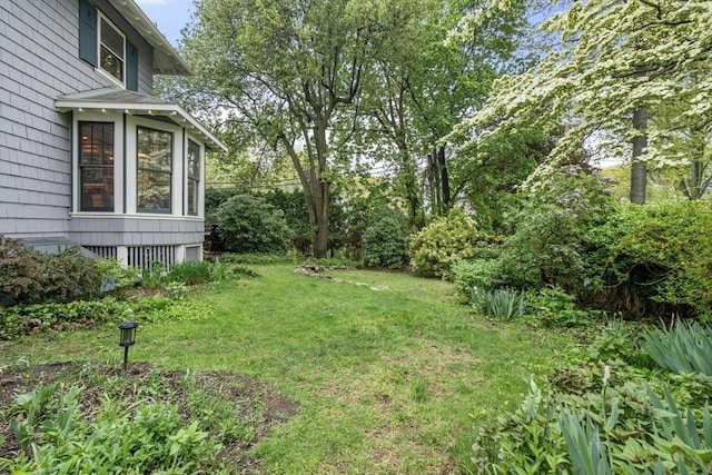 view of grassy yard