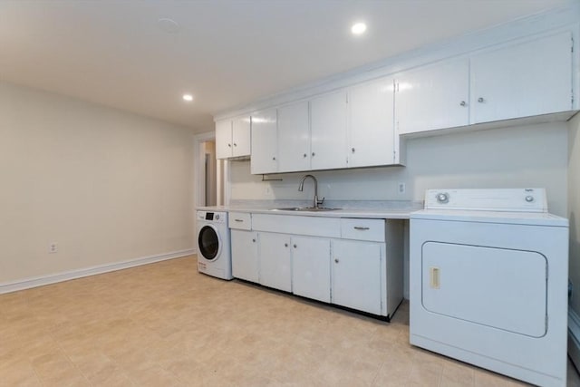 58 Aldrich Rd Unit A, Watertown, MA 02472 - washroom with washer / dryer and recessed lighting
