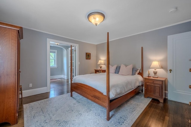 7 Argyle St, Worcester, MA 01609 - bedroom with wood finished floors, crown molding, and baseboards