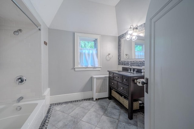 7 Argyle St, Worcester, MA 01609 - bathroom featuring shower / tub combination, plenty of natural light, vanity, and baseboards