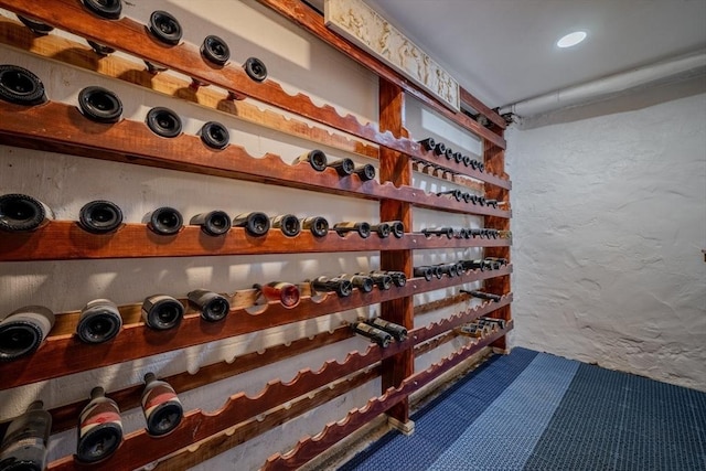 7 Argyle St, Worcester, MA 01609 - wine area featuring a textured wall
