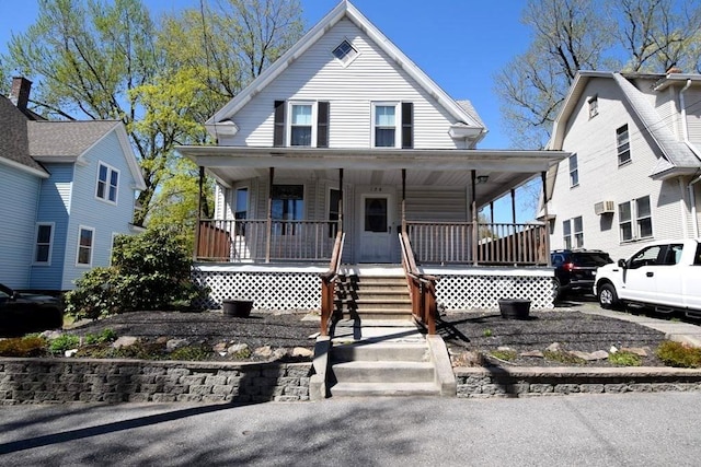 farmhouse with covered porch