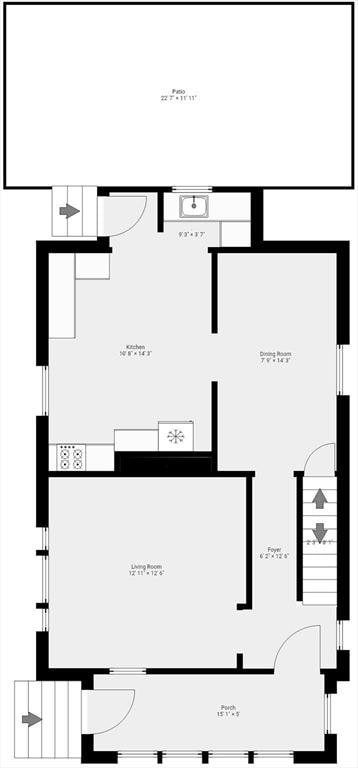 8 Peaceable St, Boston, MA 02135 - view of floor plan / room layout