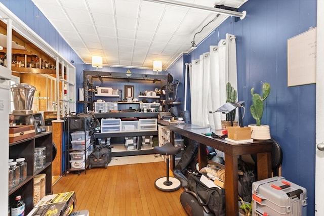 8 Peaceable St, Boston, MA 02135 - office area with hardwood / wood-style floors