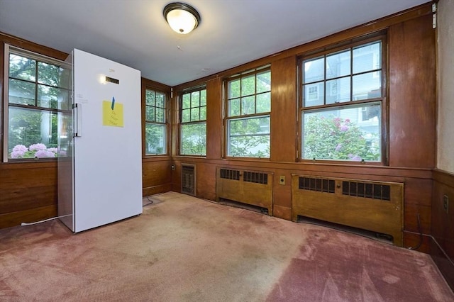 92 Dean Rd, Brookline, MA 02445 - carpeted spare room with radiator, healthy amount of natural light, and heating unit