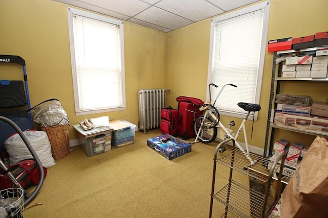 interior space with radiator