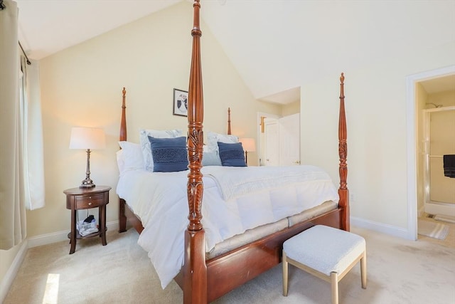1 Washington Ct Unit 1, Uxbridge, MA 01569 - carpeted bedroom with vaulted ceiling and baseboards
