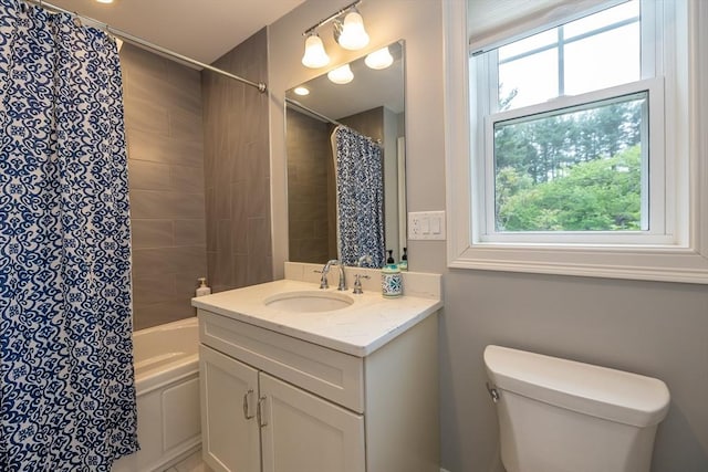 11 Liberty Ave, Burlington, MA 01803 - full bath with plenty of natural light, vanity, shower / bath combo, and toilet