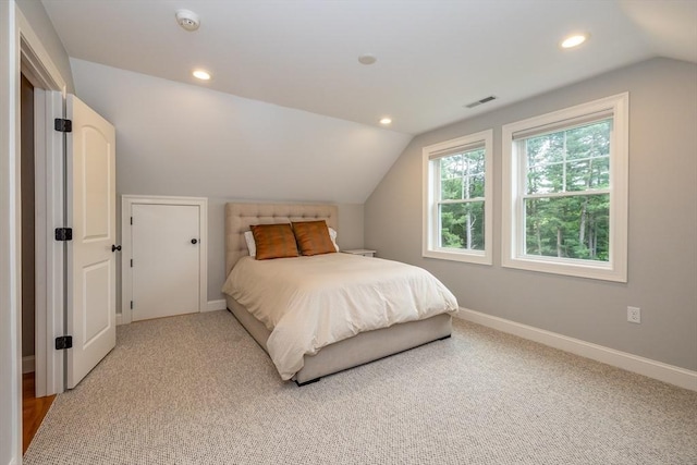 11 Liberty Ave, Burlington, MA 01803 - bedroom featuring lofted ceiling, baseboards, recessed lighting, and carpet floors