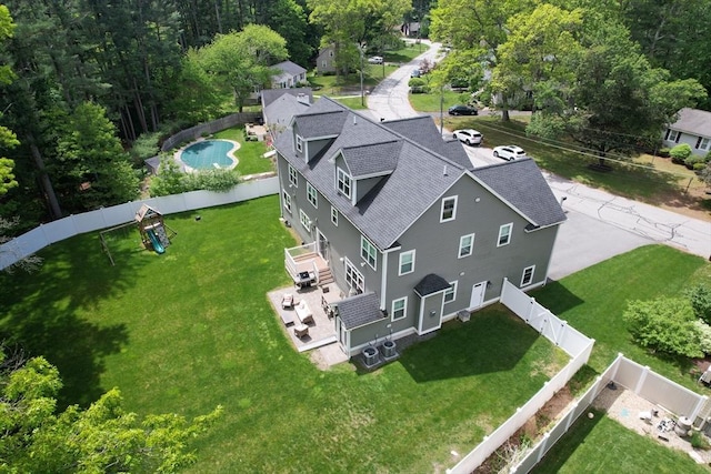 11 Liberty Ave, Burlington, MA 01803 - aerial view of property and surrounding area with a pool area