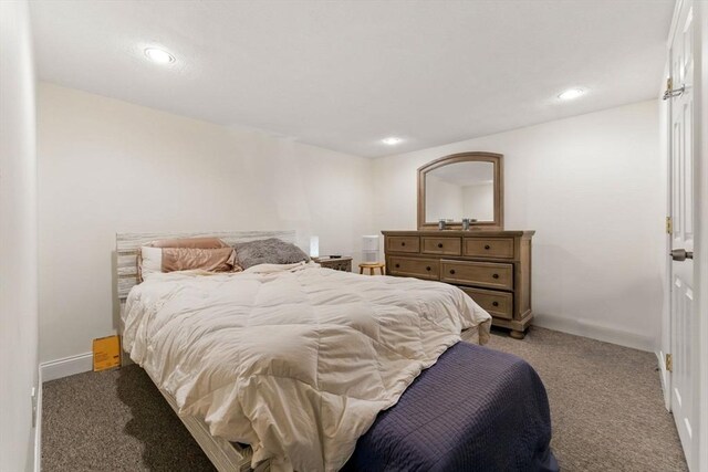 40 Chappie St Unit 1, Boston, MA 02129 - bedroom with light colored carpet, recessed lighting, and baseboards