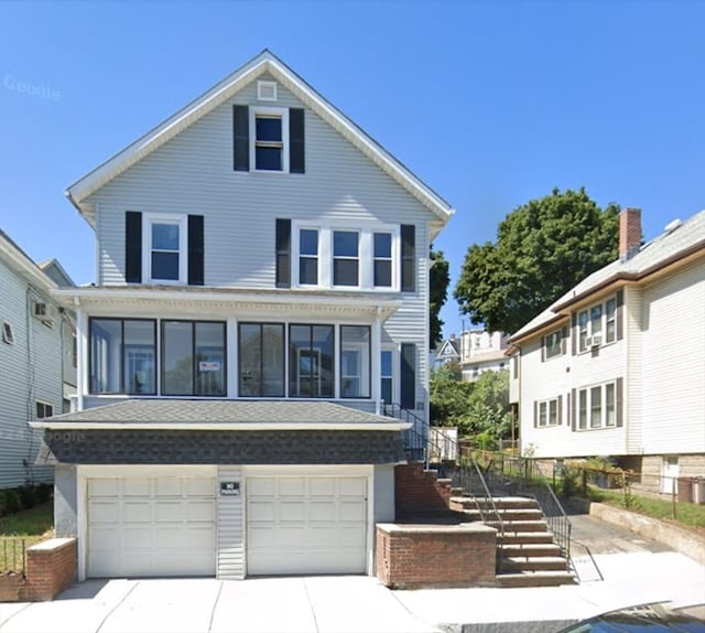 view of front facade with a garage