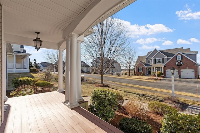 wooden deck featuring a porch