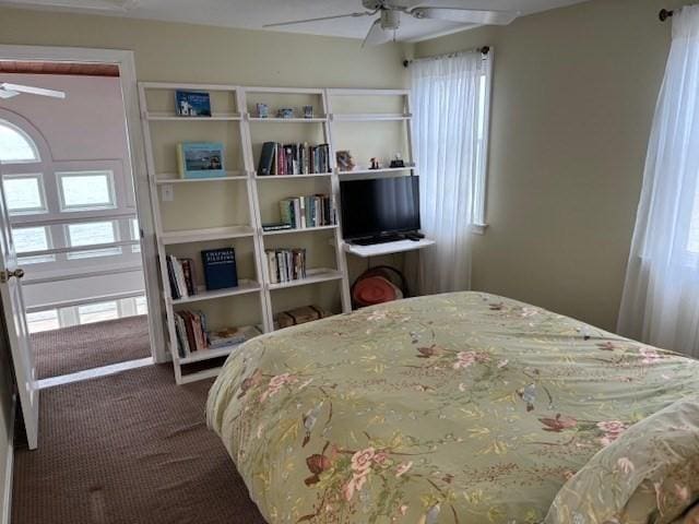 7 Cove St, Mattapoisett, MA 02739 - bedroom featuring carpet flooring, multiple windows, and a ceiling fan