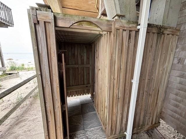 7 Cove St, Mattapoisett, MA 02739 - view of outbuilding with a water view