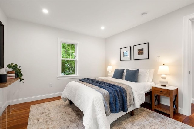 22 Carter St, Newton, MA 02460 - bedroom with wood finished floors, baseboards, and recessed lighting