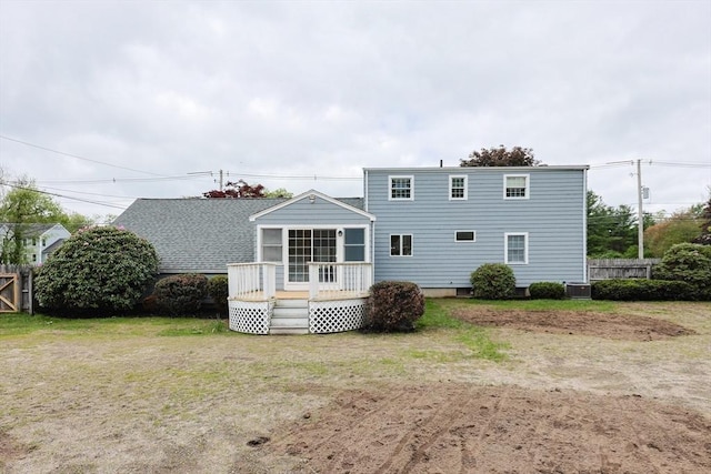 47 Forest St, Franklin, MA 02038 - back of house with a wooden deck and central air condition unit