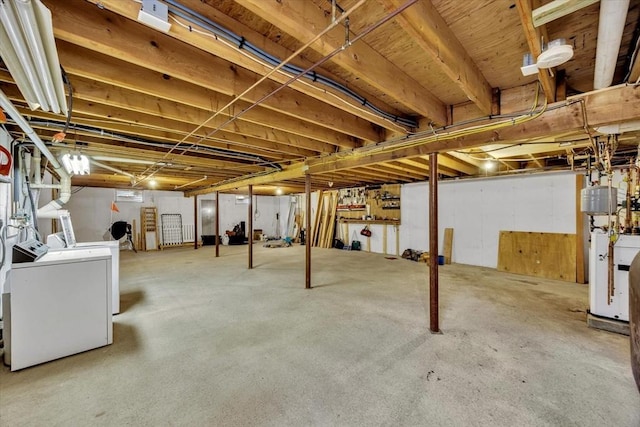 274 Morton Rd, Chatham, MA 02659 - unfinished basement featuring separate washer and dryer and water heater