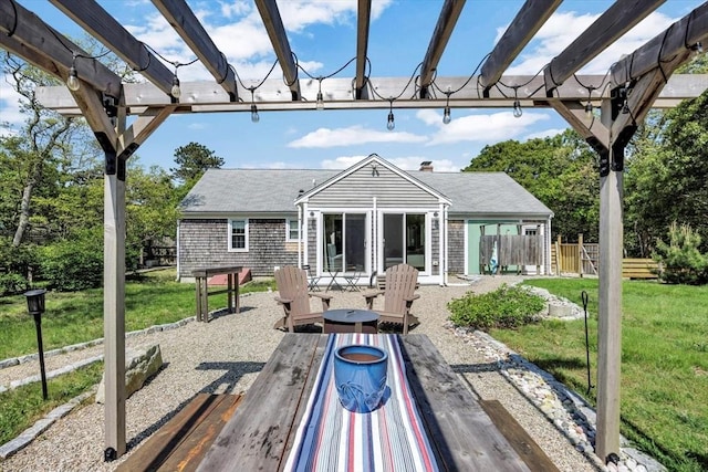 274 Morton Rd, Chatham, MA 02659 - rear view of house with a pergola