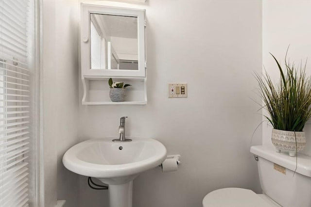 bathroom with sink and toilet