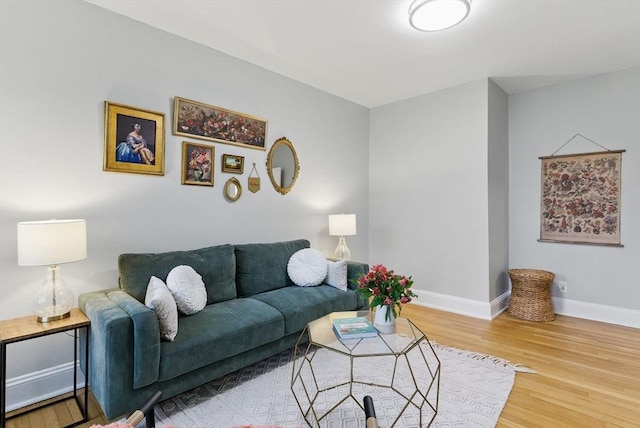 72 Strathmore Rd Unit 10B, Boston, MA 02135 - living area featuring baseboards and wood finished floors