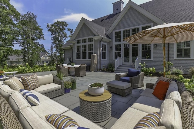 4 Rockhill Rd, Sandwich, MA 02563 - view of patio / terrace featuring an outdoor living space and french doors