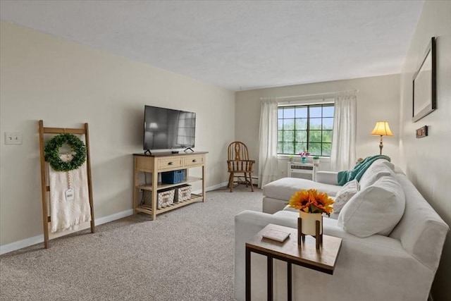 103 Grove St Unit 341, Rockland, MA 02370 - carpeted living room with baseboards and a wall unit AC