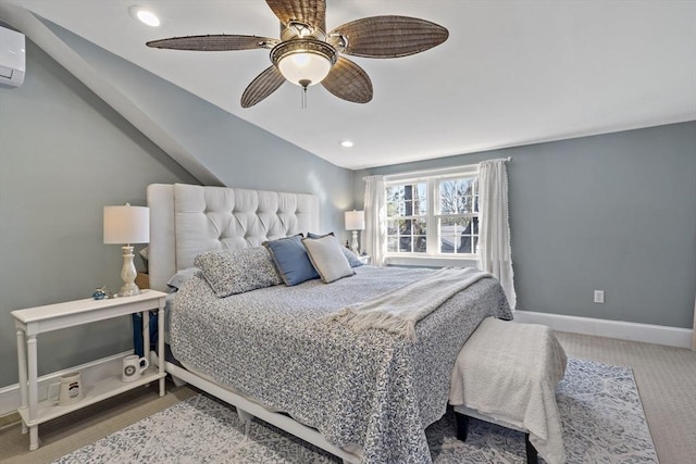 21 Grove St, Fairhaven, MA 02719 - bedroom featuring vaulted ceiling, baseboards, ceiling fan, and recessed lighting