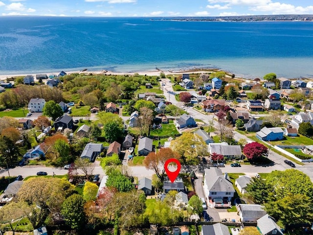 21 Grove St, Fairhaven, MA 02719 - aerial view of property and surrounding area with nearby suburban area and a large body of water
