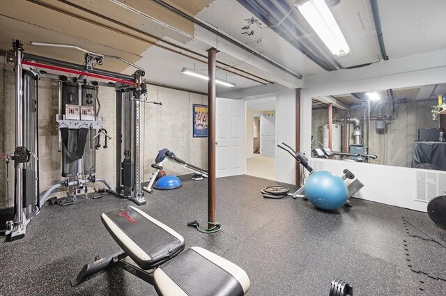 126 Arrow Head Rd, Marshfield, MA 02050 - workout area featuring water heater