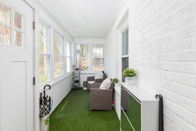 view of sunroom