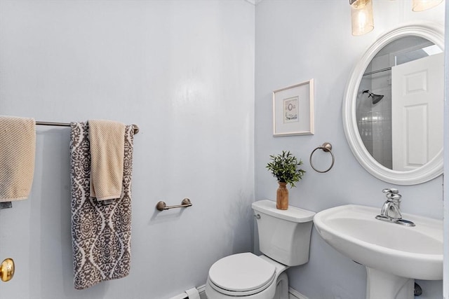 9-11 Linley Ter Unit 2, Boston, MA 02127 - bathroom featuring toilet, baseboards, and a sink