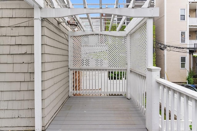 9-11 Linley Ter Unit 2, Boston, MA 02127 - wooden terrace with a pergola