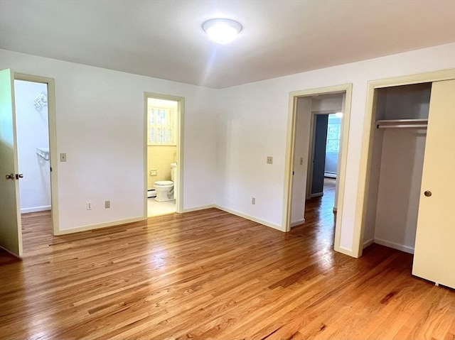 216 Bel Air Dr, Longmeadow, MA 01106 - unfurnished bedroom with a closet, light wood finished floors, and ensuite bathroom