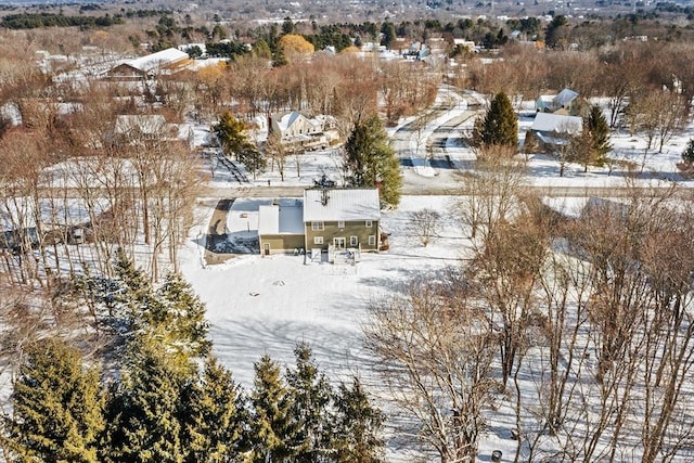 view of snowy aerial view