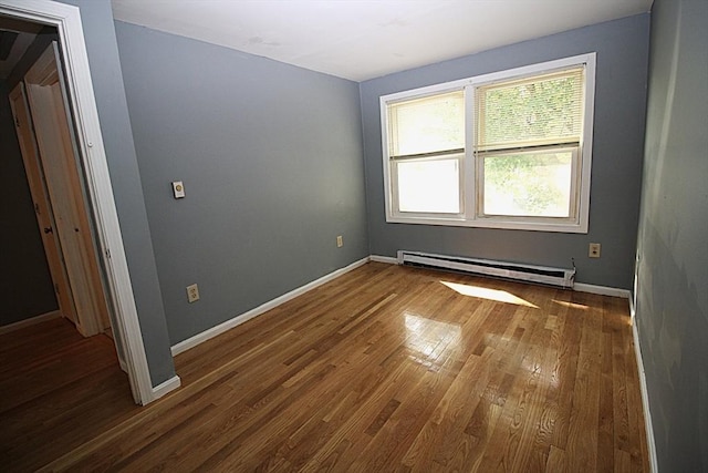 17 Fairland St Unit 17, Boston, MA 02119 - unfurnished room with a baseboard radiator, dark wood-type flooring, and baseboards