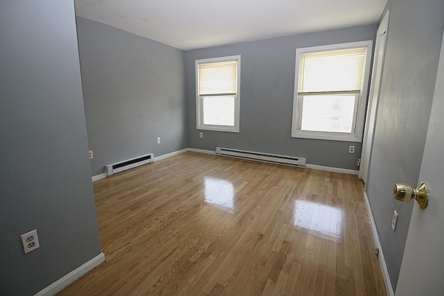17 Fairland St Unit 17, Boston, MA 02119 - empty room with a baseboard radiator, wood finished floors, and baseboards