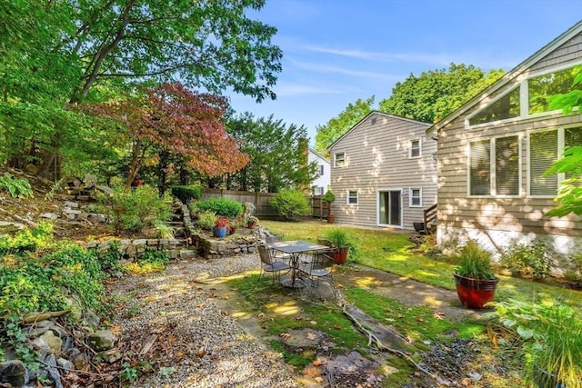 view of yard with a patio