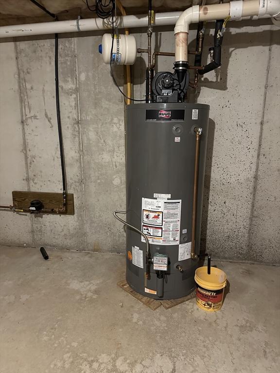 utilities featuring gas water heater