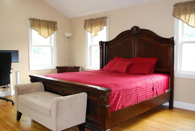 5 Leedburg St, Chelmsford, MA 01863 - bedroom featuring wood finished floors and lofted ceiling