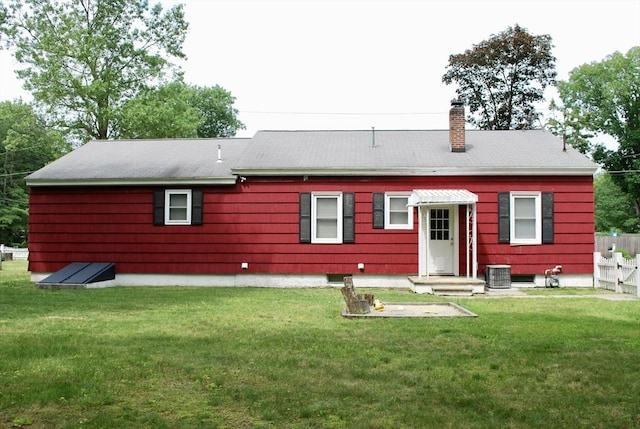 5 Leedburg St, Chelmsford, MA 01863 - back of house featuring a chimney