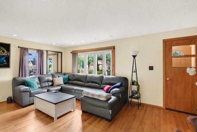 122 Brookside Cir, Springfield, MA 01129 - living area featuring light wood finished floors and recessed lighting