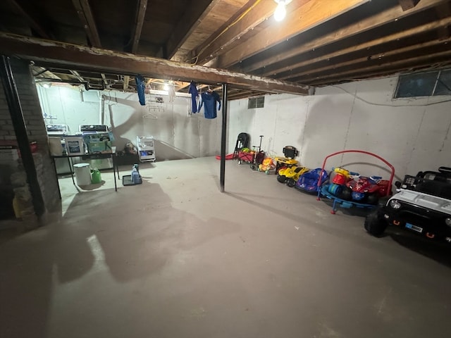 view of basement