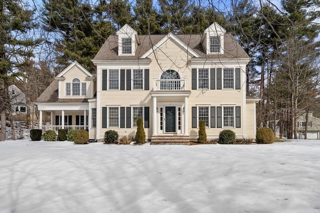 view of front of house featuring covered porch