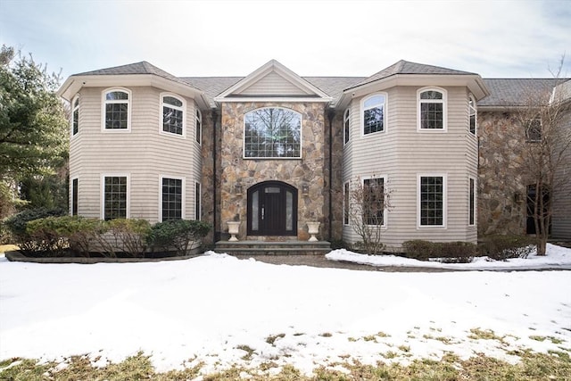 view of front of property with stone siding