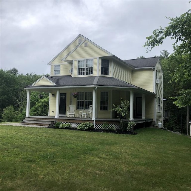 216 Fairbanks St, West Boylston, MA 01583 - country-style home with covered porch and a front lawn